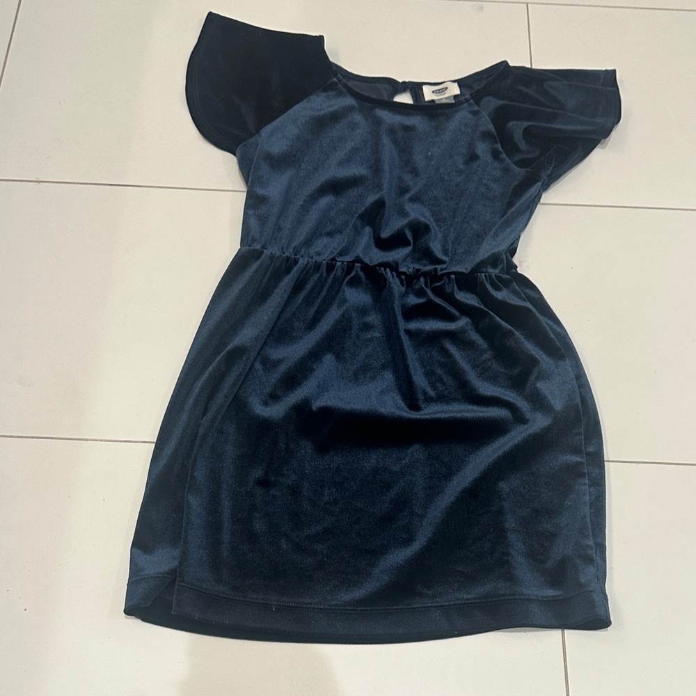 Old navy Navy Blue Kids Dress velvet 8